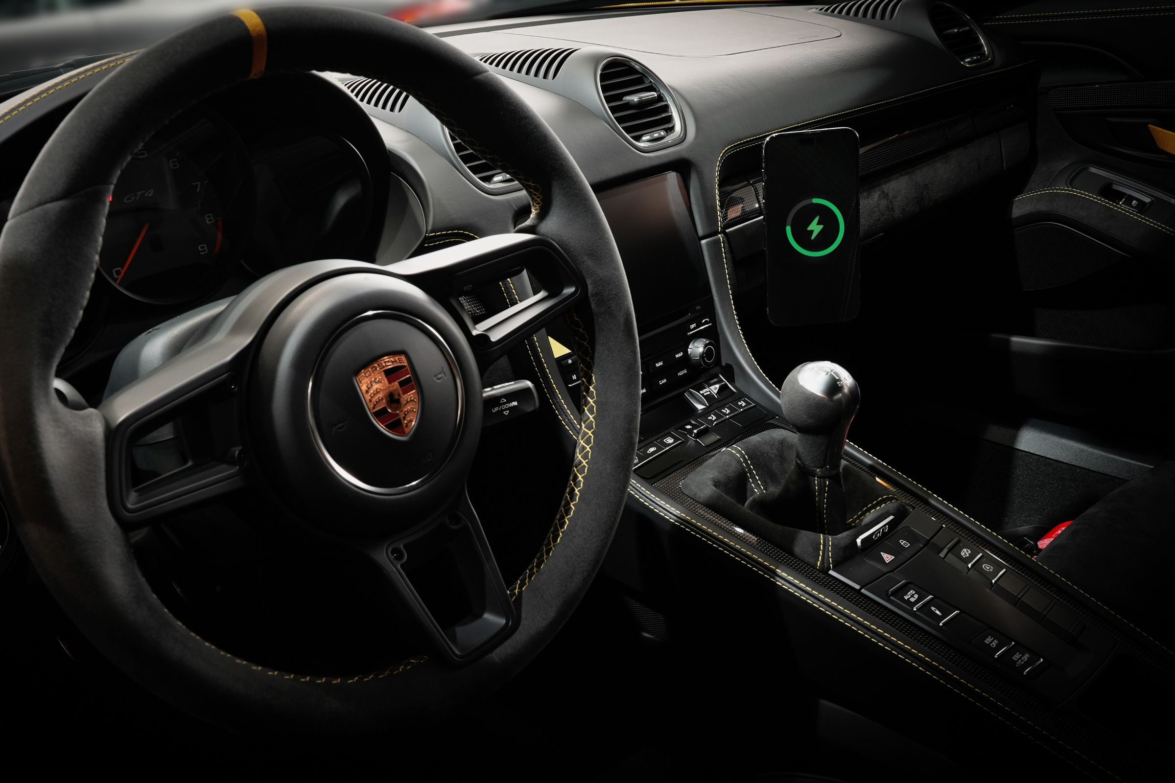 C3 — Charging Magnetic Phone Mount (Fits Porsche 991, 718, 981)
