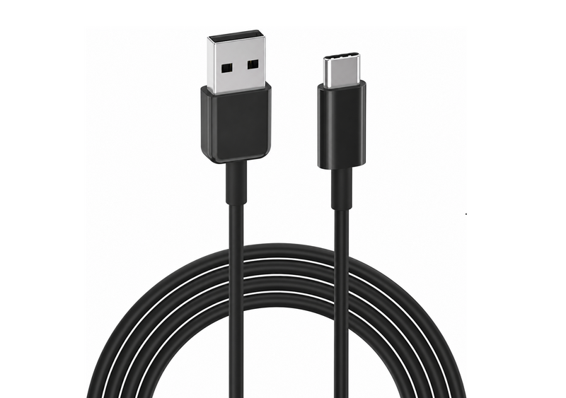 The USB-C to USB-A cable included in the box.
