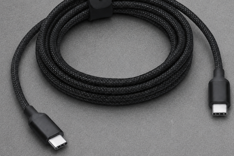 The USB-C to USB-C cable included in the box.