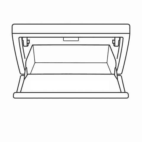 Glovebox without pen-holder slot